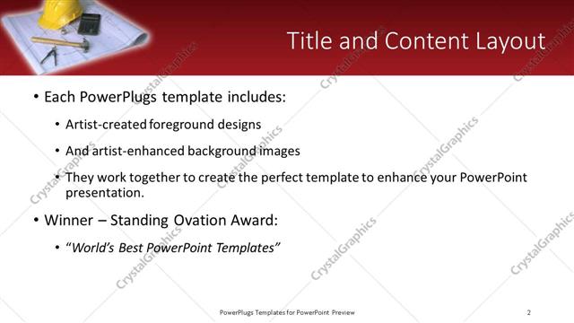 Title and Content presentation slide layout