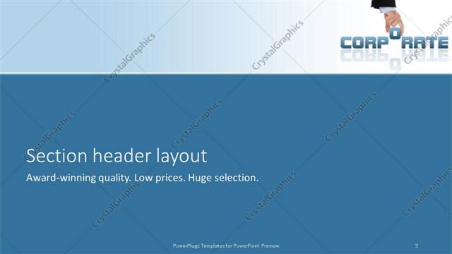 Section Header presentation slide layout