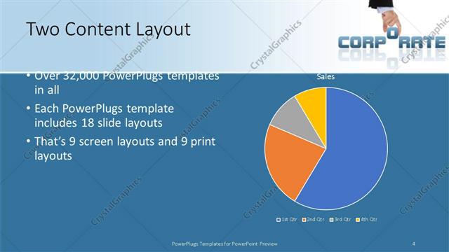 Two Content presentation slide layout