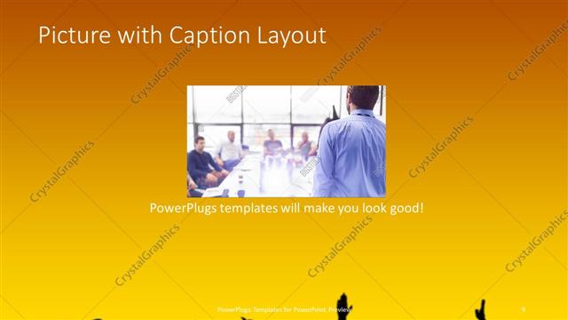 Picture with Caption presentation slide layout