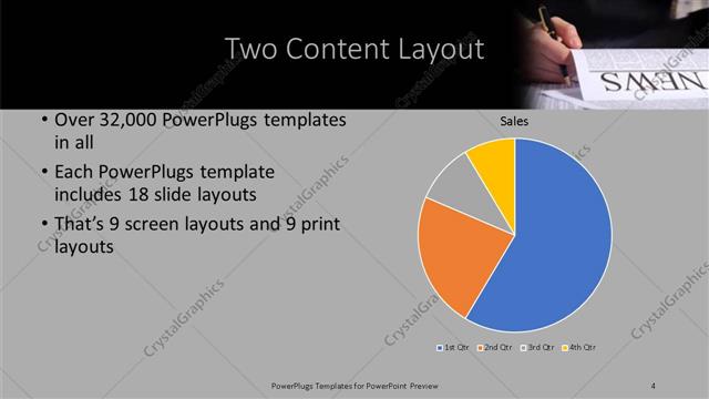 Two Content presentation slide layout