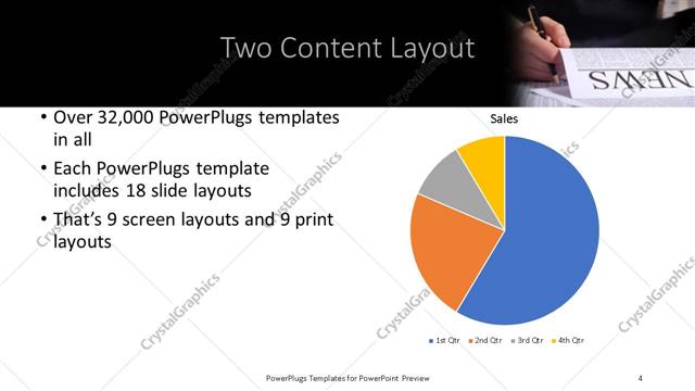 Two Content presentation slide layout