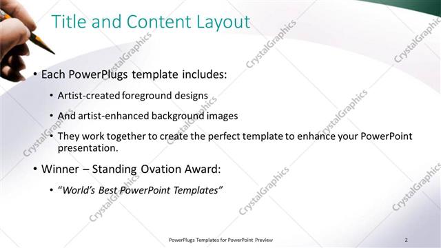 Title and Content presentation slide layout