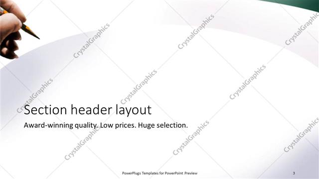 Section Header presentation slide layout