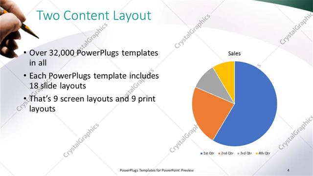 Two Content presentation slide layout