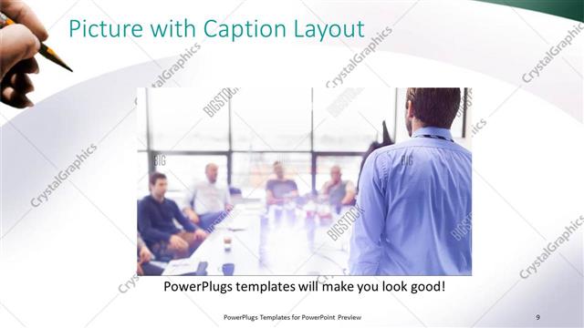 Picture with Caption presentation slide layout