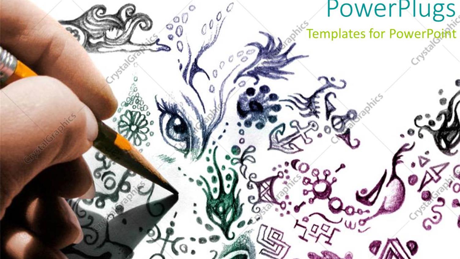 Featuring Hand Drawn Doodles on White Paper