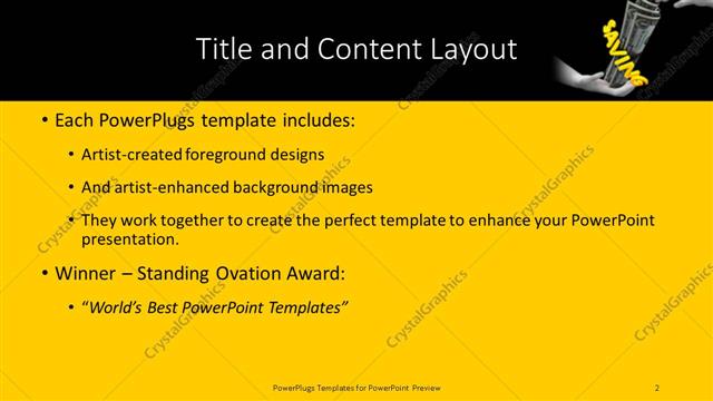 Title and Content presentation slide layout