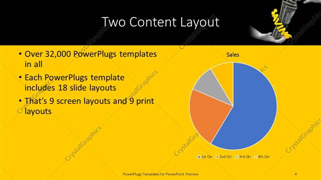 Two Content presentation slide layout