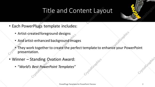 Title and Content presentation slide layout