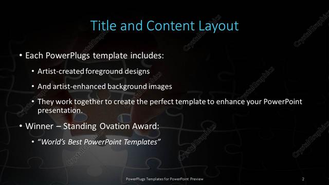Title and Content presentation slide layout