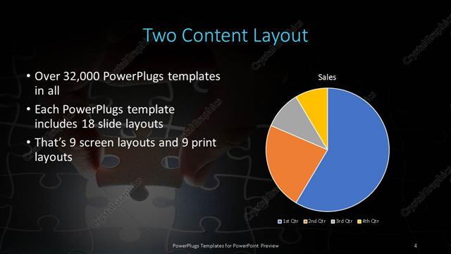 Two Content presentation slide layout