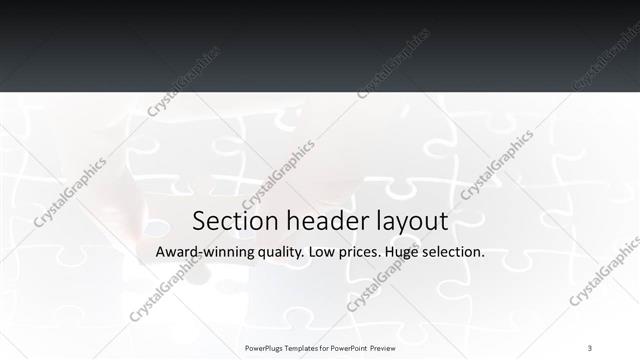 Section Header presentation slide layout