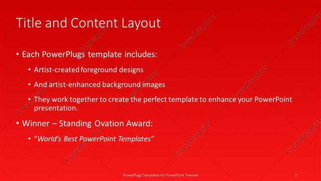 Title and Content presentation slide layout