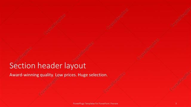 Section Header presentation slide layout