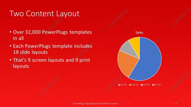 Two Content presentation slide layout