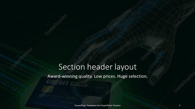 Section Header presentation slide layout