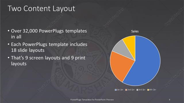 Two Content presentation slide layout