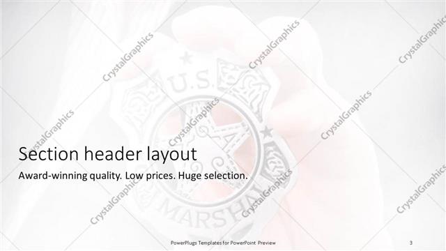 Section Header presentation slide layout