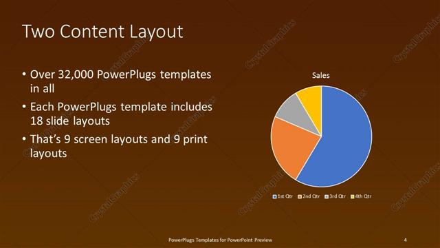 Two Content presentation slide layout