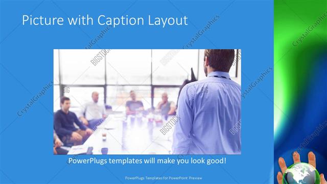 Picture with Caption presentation slide layout