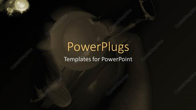  Presentation with substance - Hand holding beaker with white steaming substance inside