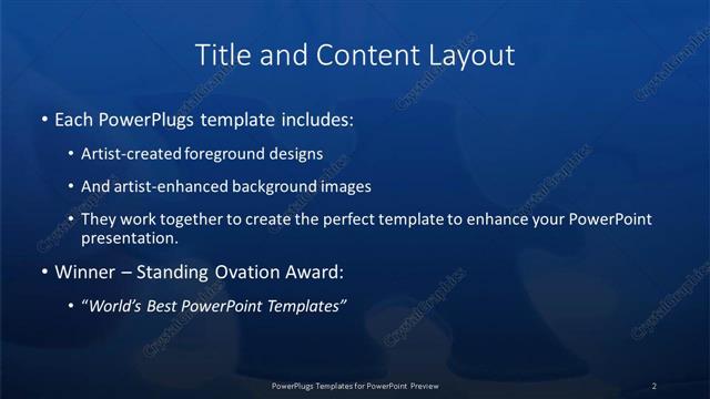 Title and Content presentation slide layout