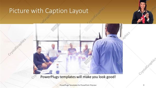 Picture with Caption presentation slide layout