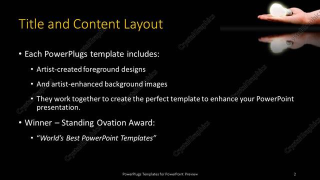 Title and Content presentation slide layout