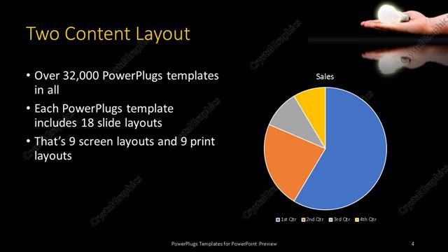 Two Content presentation slide layout
