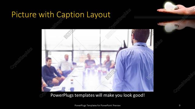 Picture with Caption presentation slide layout