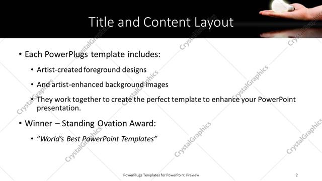 Title and Content presentation slide layout
