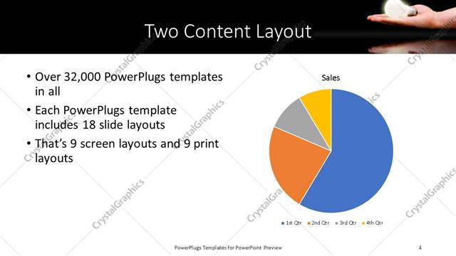 Two Content presentation slide layout