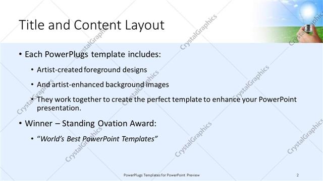 Title and Content presentation slide layout