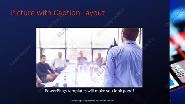 Picture with Caption presentation slide layout