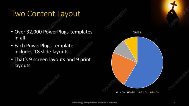 Two Content presentation slide layout