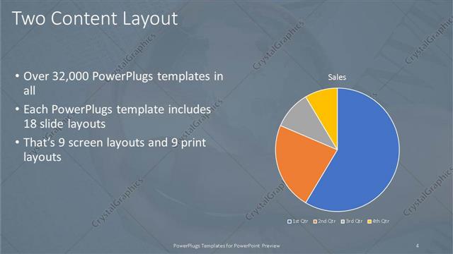 Two Content presentation slide layout