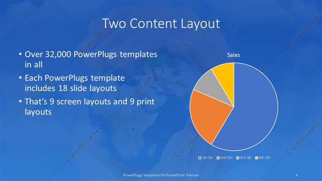 Two Content presentation slide layout
