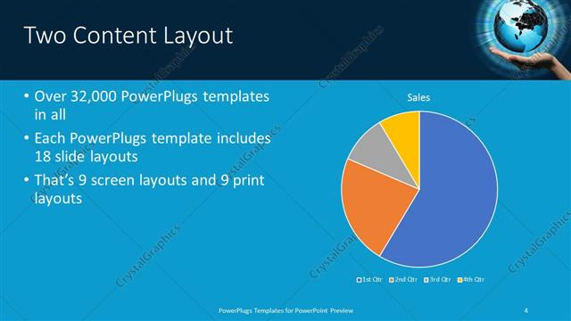 Two Content presentation slide layout