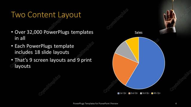 Two Content presentation slide layout
