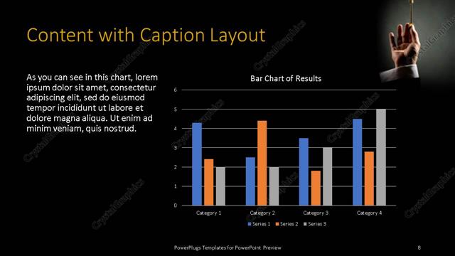 Content with Caption presentation slide layout