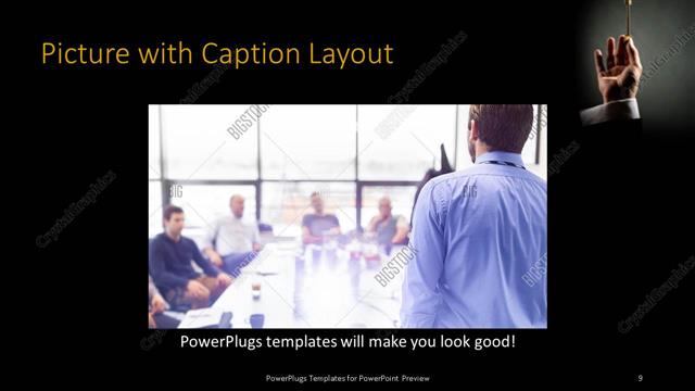 Picture with Caption presentation slide layout