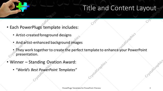 Title and Content presentation slide layout