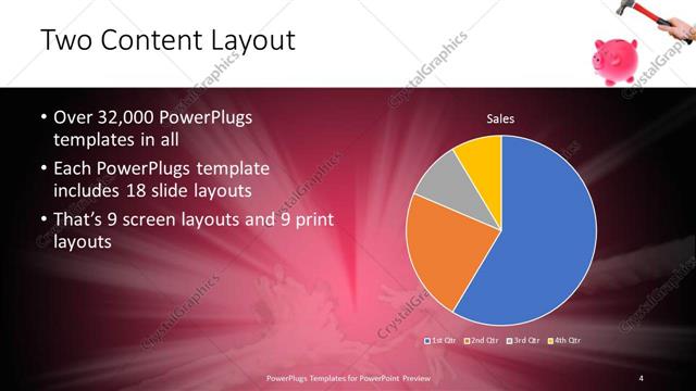 Two Content presentation slide layout
