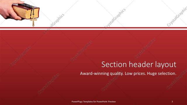 Section Header presentation slide layout