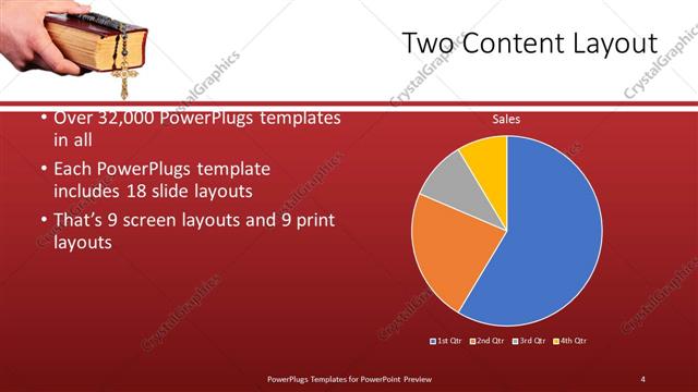 Two Content presentation slide layout