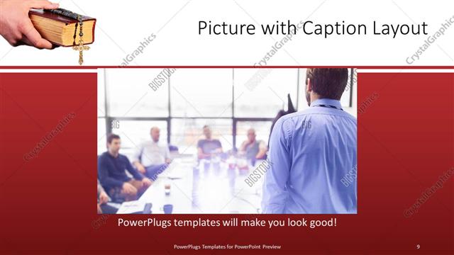 Picture with Caption presentation slide layout