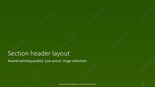 Section Header presentation slide layout
