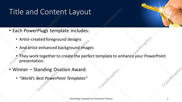 Title and Content presentation slide layout