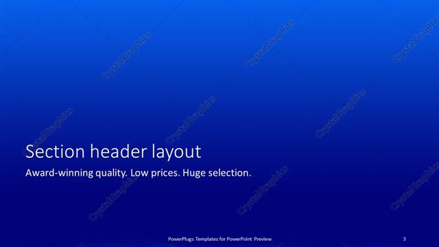 Section Header presentation slide layout